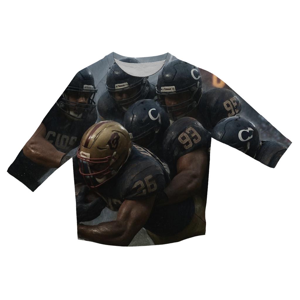 Rainstorm Goal Line Stand cotton quarter sleeve shirts