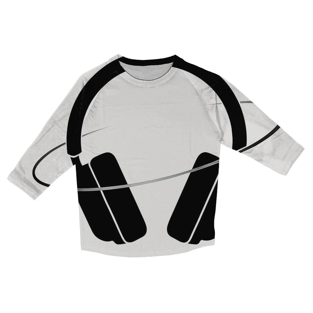 Headphones Orbital Halo printed three quarter sleeve shirts