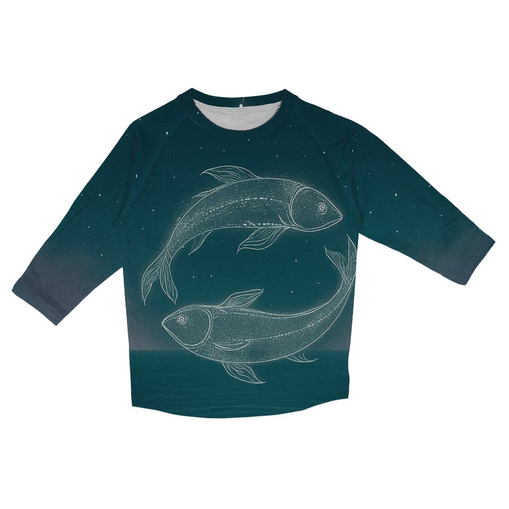 Pisces Lunar Tide Twins In Nebula Water stylish quarter sleeve tops
