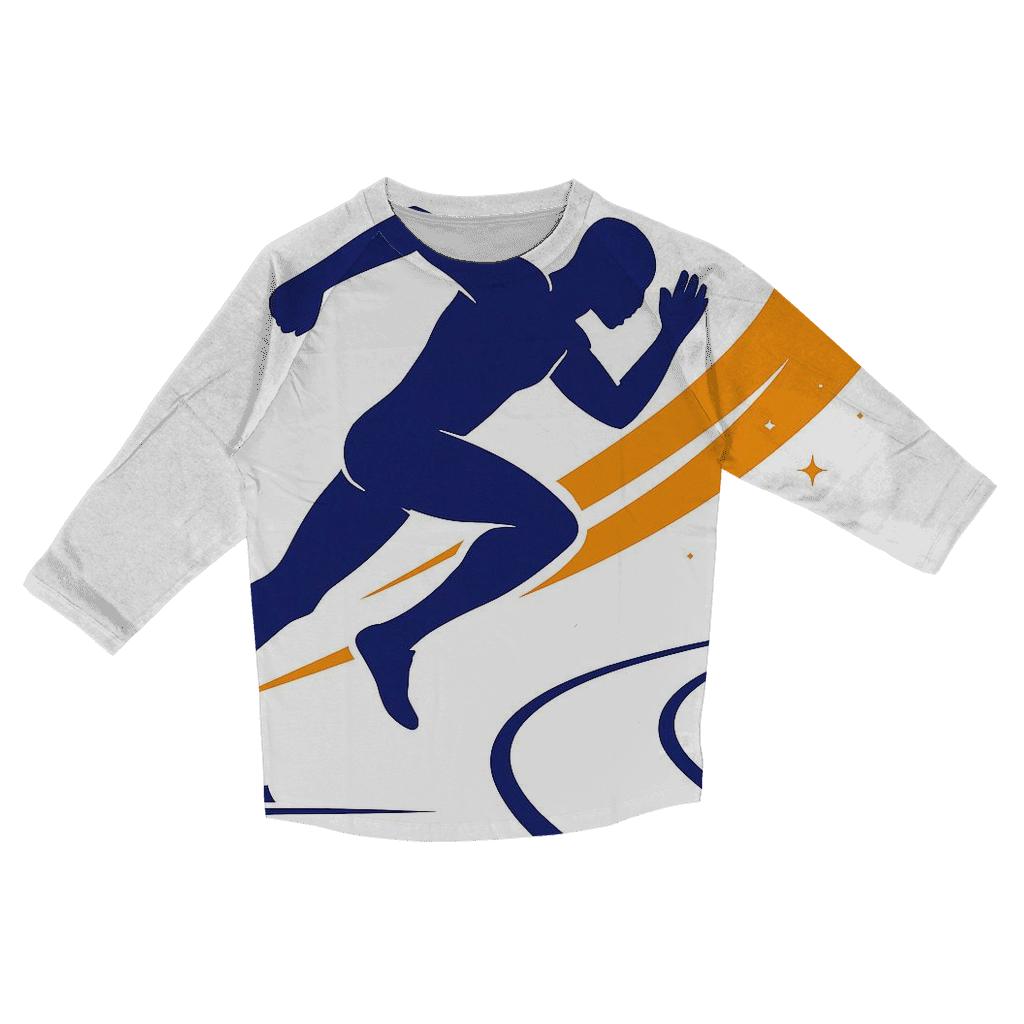 Comet Trail Track Sprint printed three quarter sleeve shirts