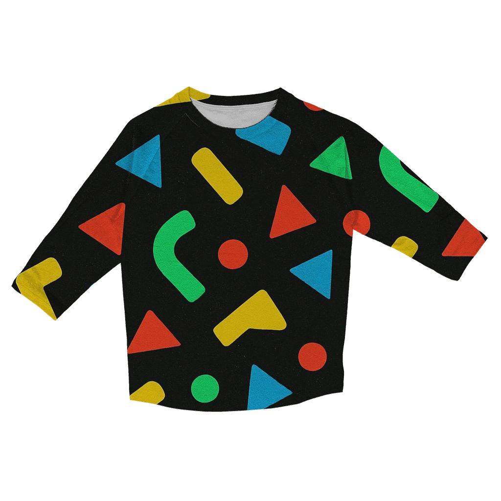 Arcade Carpet Confetti Geometry trendy 3/4 sleeve tops