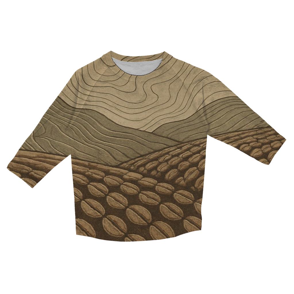 Bean Terrain Topography custom 3/4 sleeve shirts