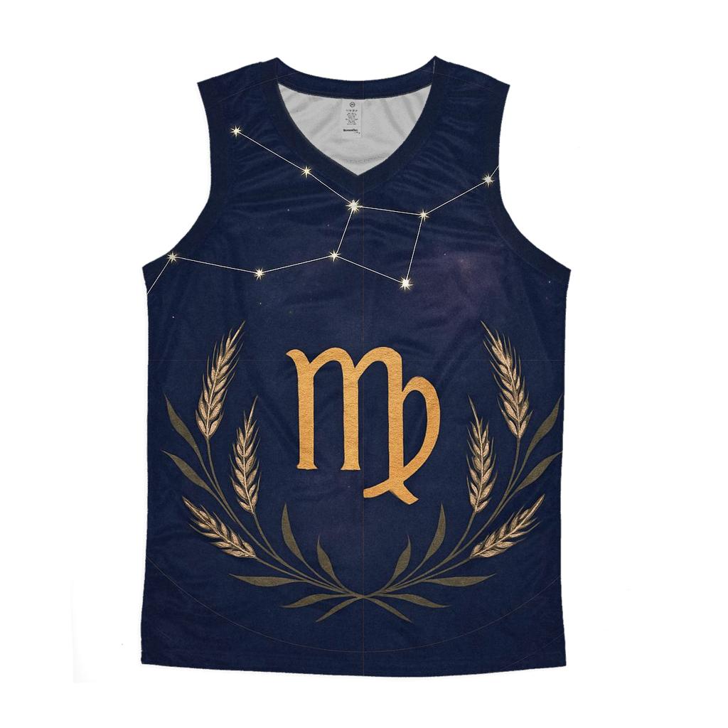 Virgo Wheat And Star Atlas Emblem graphic print tank tops
