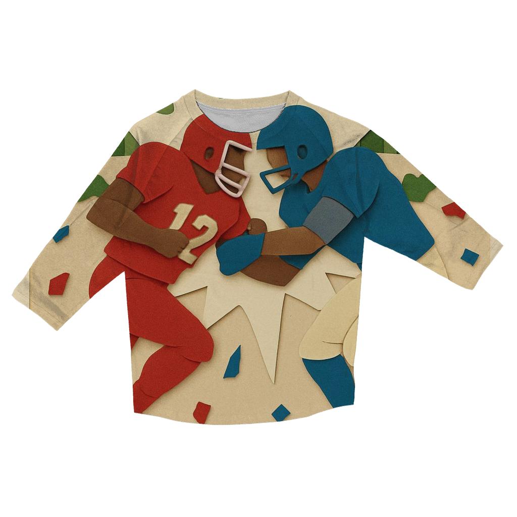 Paper Cutout Rivalry Collide trendy 3/4 sleeve tops