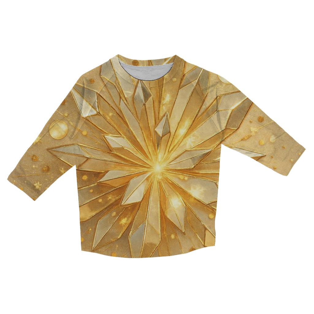 Golden Prism Confetti Bloom designer 3/4 sleeve blouses