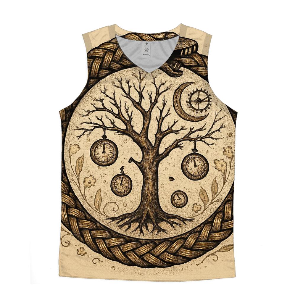 Ouroboros Clockwork Orchard cotton sleeveless tops