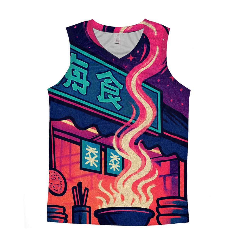 Neon Street Food Galaxy casual summer tank tops