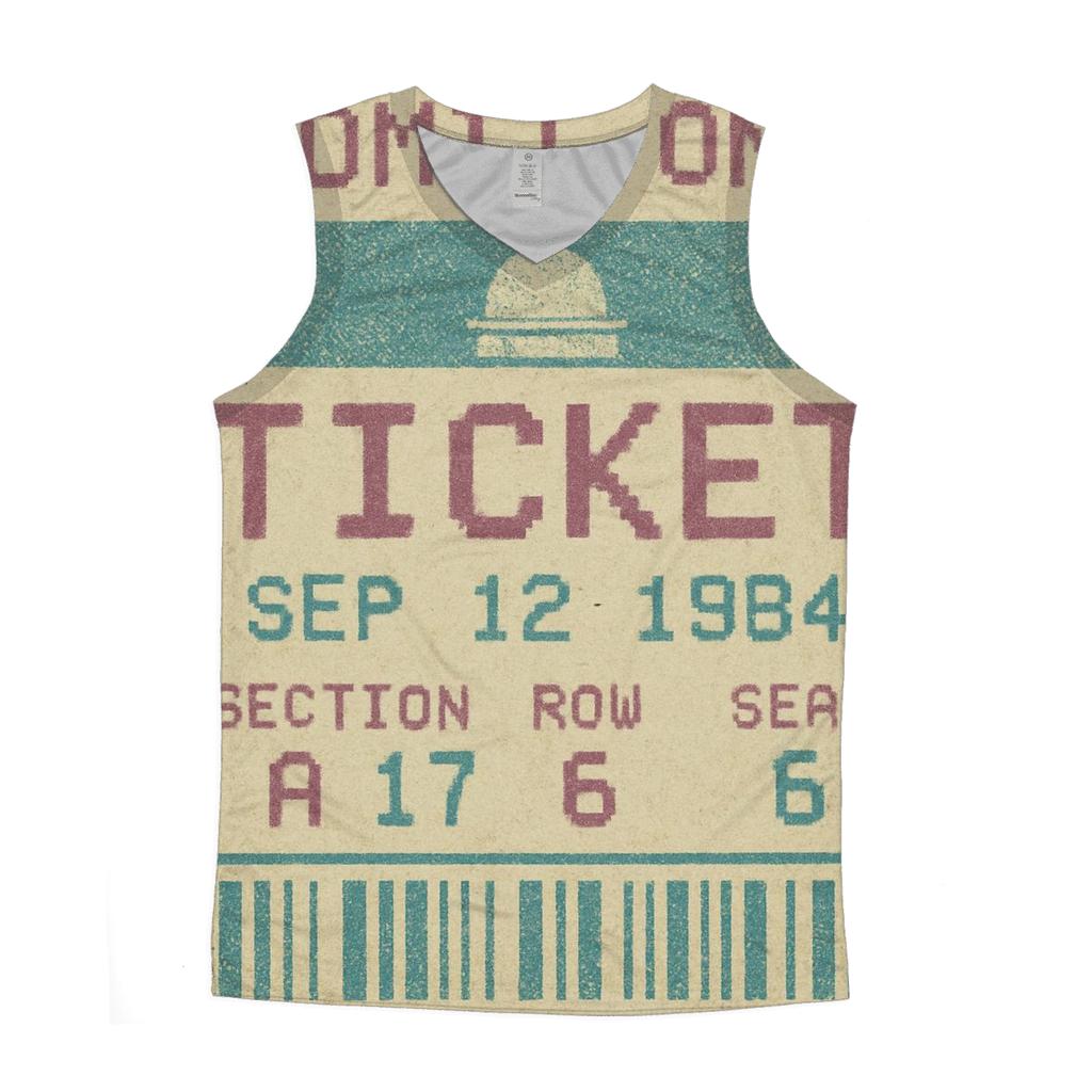 Distressed 1980s Planetarium Ticket Stub personalized athletic tanks