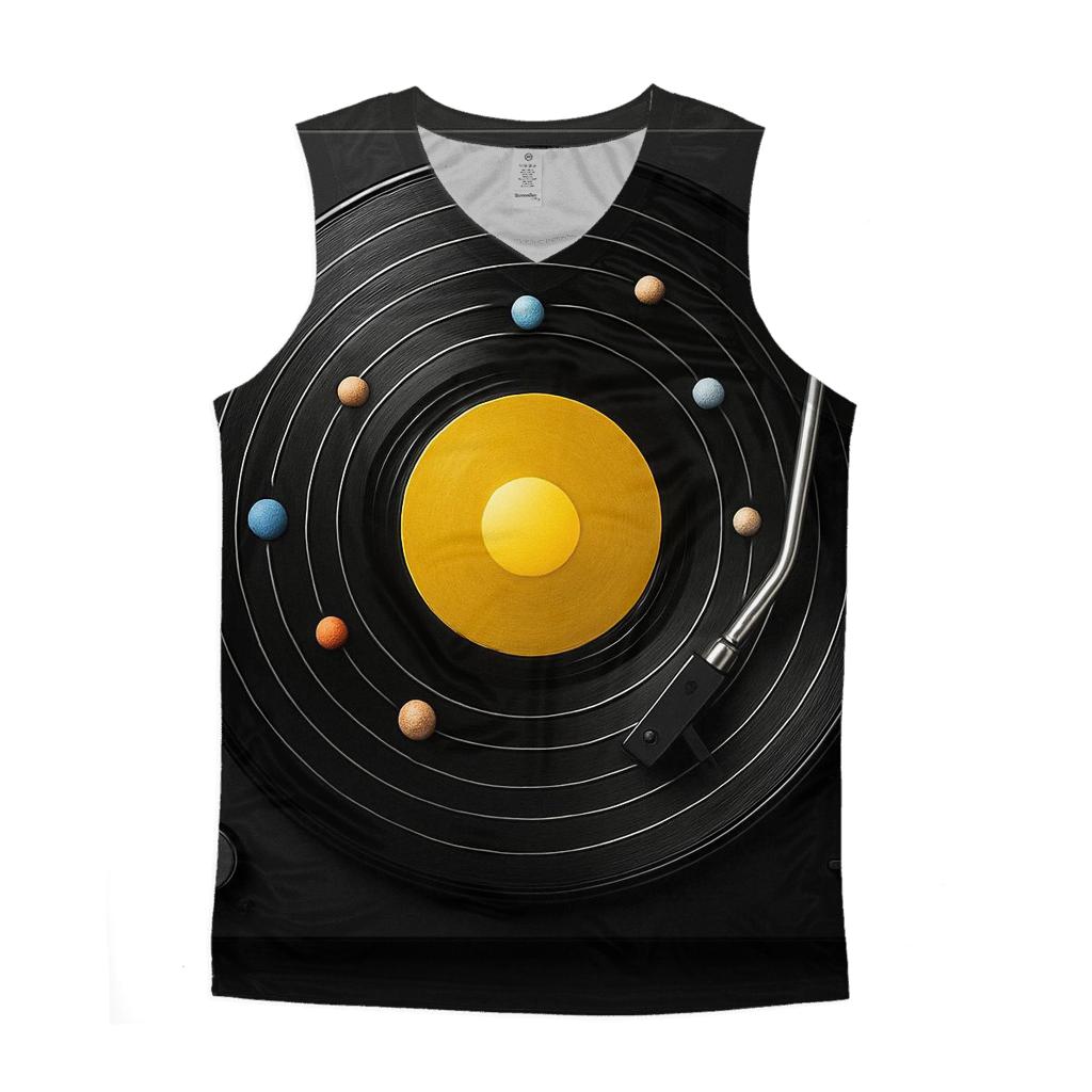 Turntable Solar System sports performance tank tops