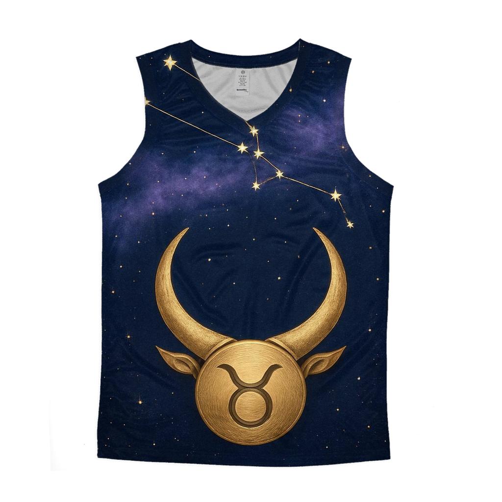 Taurus Horned Crescent And Constellation Locket custom tank tops