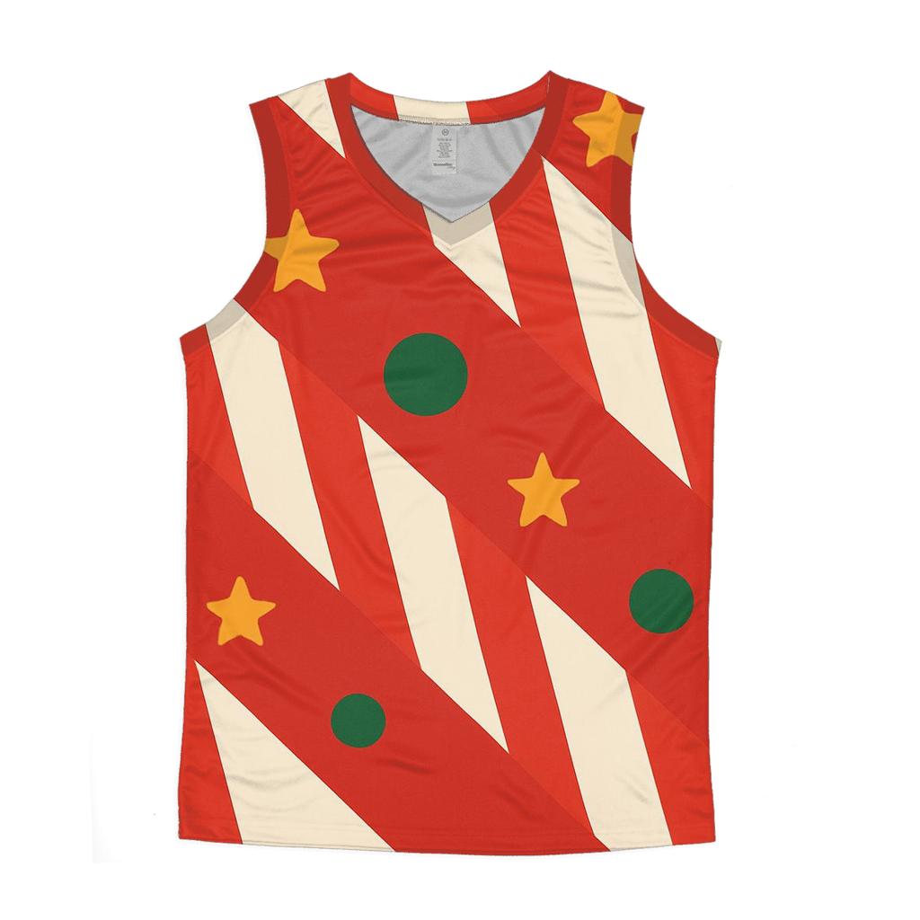 Candy Cane Comet Stripes designer workout tanks