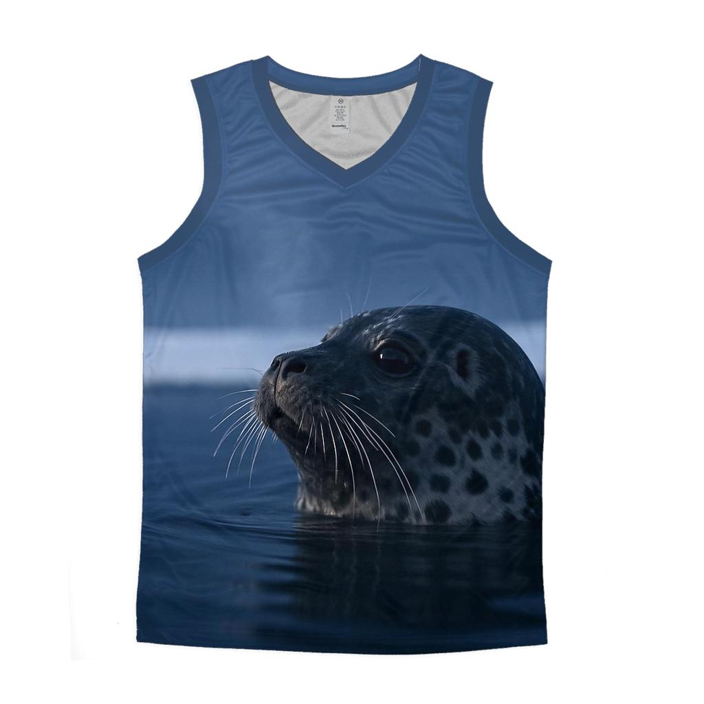 Ice Edge Breath Ringed Seal cotton sleeveless tops