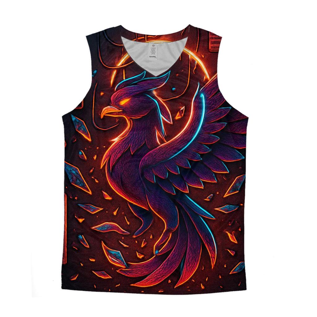Neon Taxidermy Phoenix personalized athletic tanks