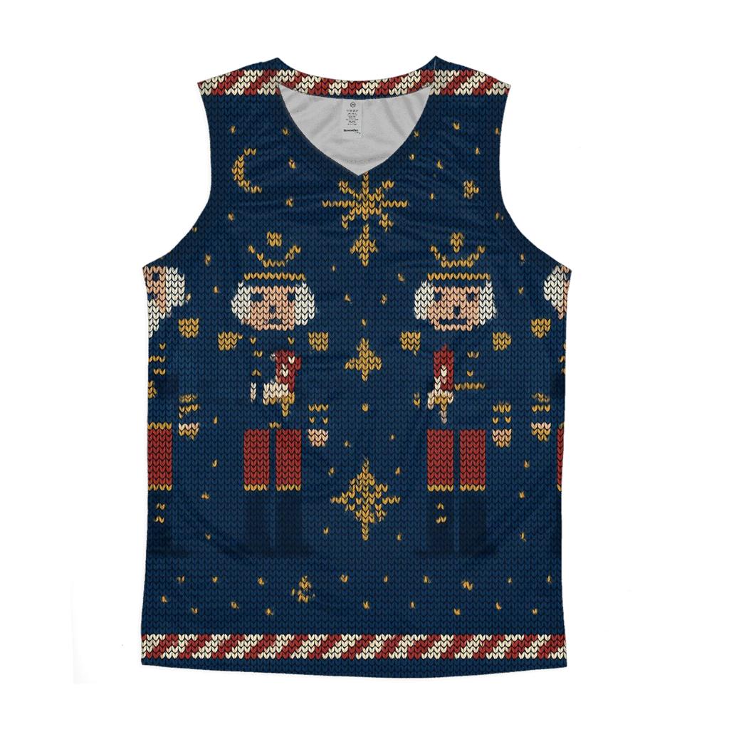 Nutcracker Rocket Parade Design cotton sleeveless tops