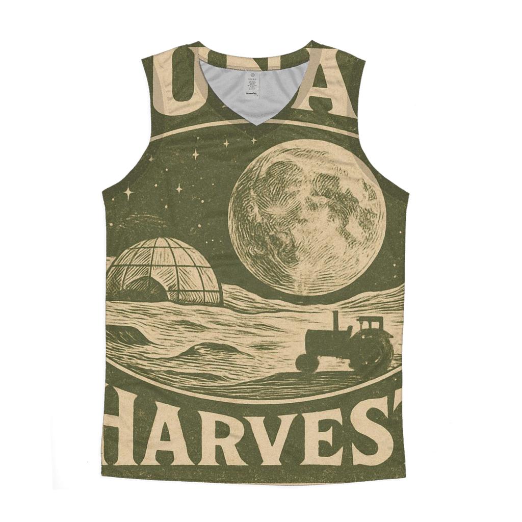 Sepia Lunar Farm Produce Crate Label sports performance tank tops