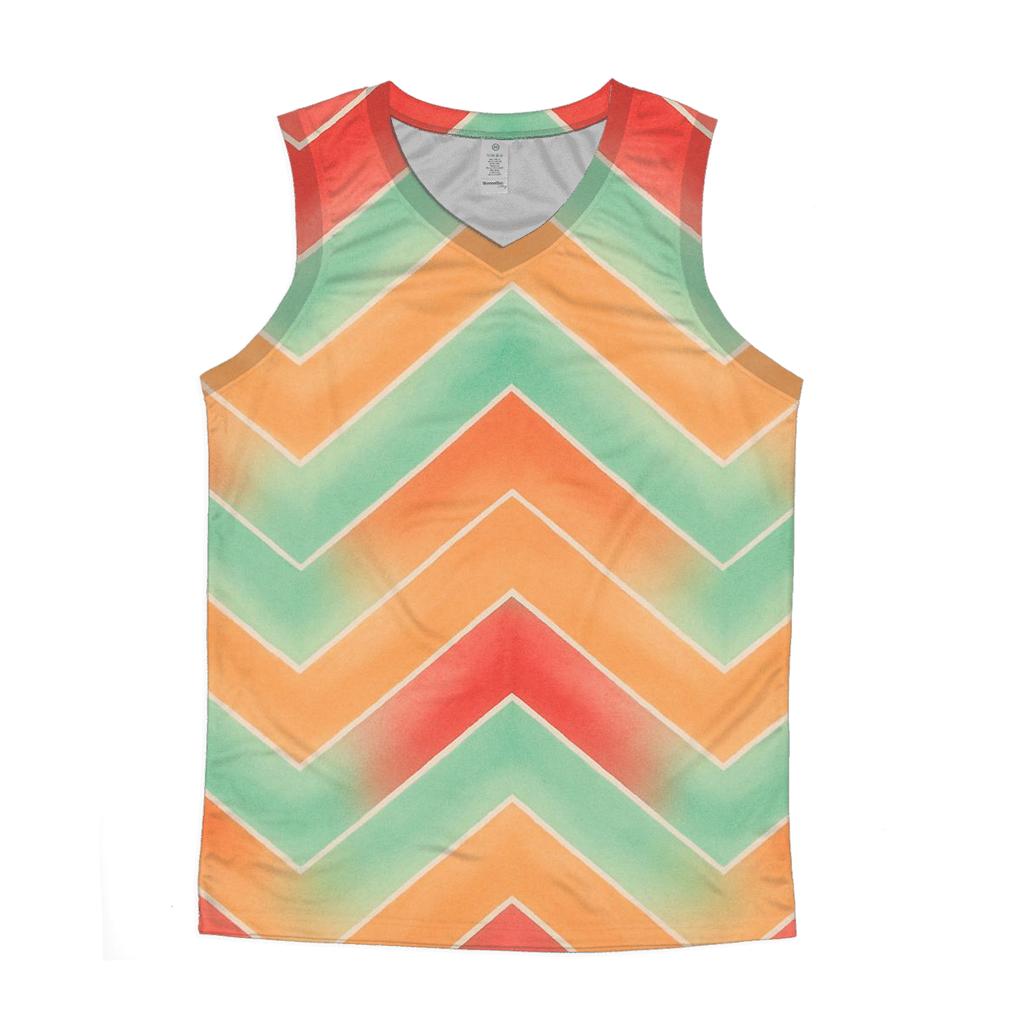 Accordion Chevron Planetary Ridges designer workout tanks