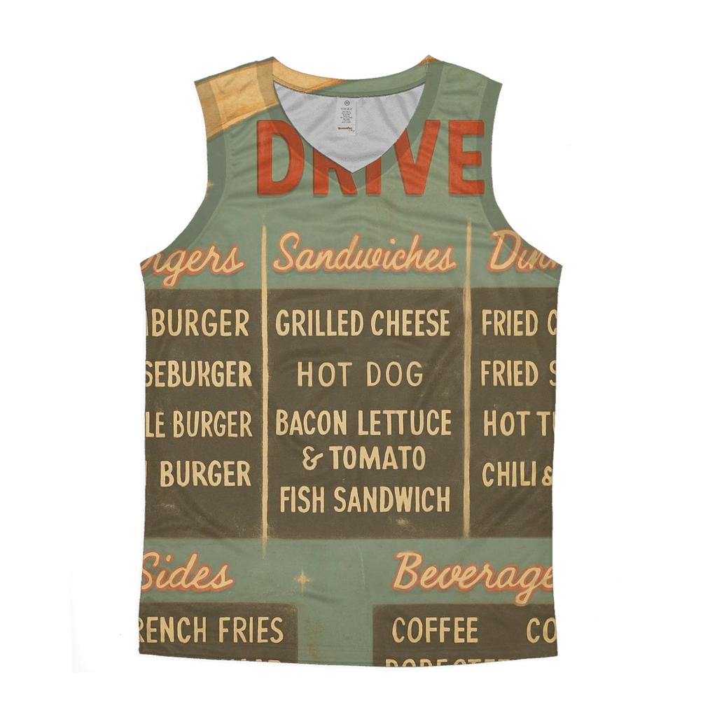 Retro 1960s Comet Drive In Menu Board casual summer tank tops