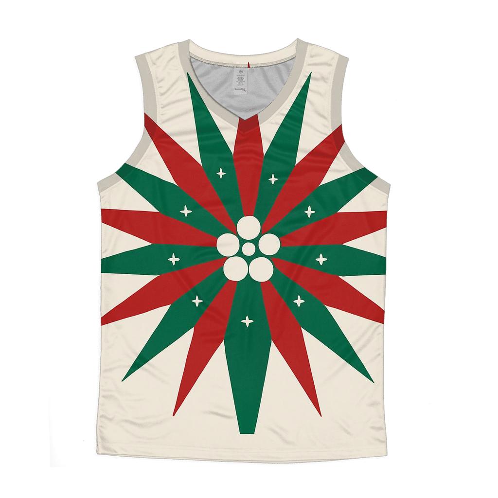 Mistletoe Starburst Geometry stylish racerback tanks