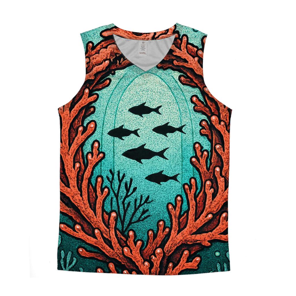 Ouroboros Coral Cathedral cotton sleeveless tops