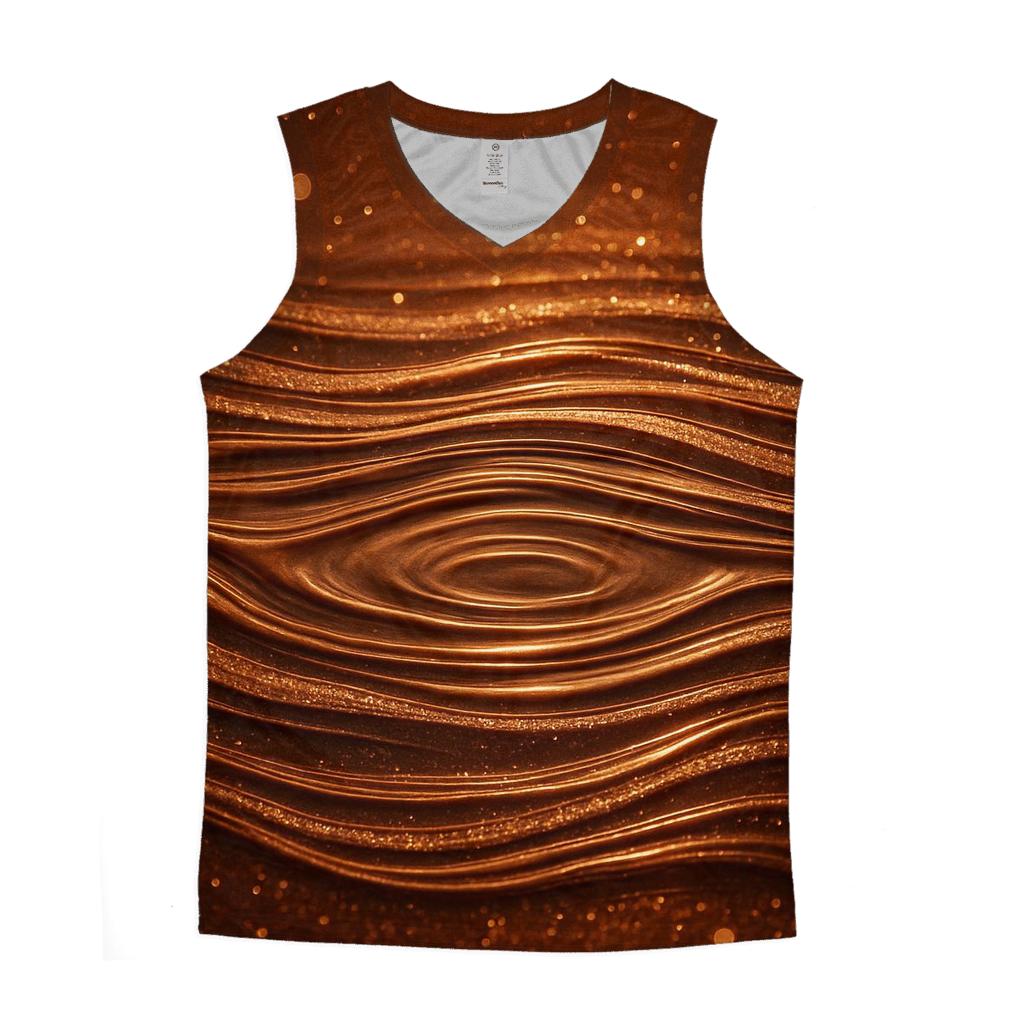 Copper Bronze Ripple Mirage trendy fitted tank tops