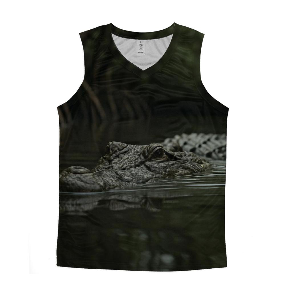 Mangrove Patrol Saltwater Crocodile cotton sleeveless tops