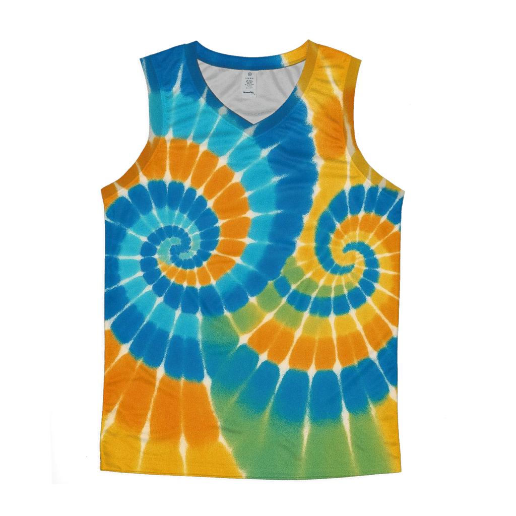 Double Spiral Binary Vortex sports performance tank tops