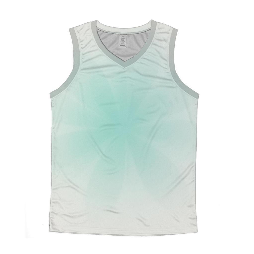 Arctic Mint Bloom personalized athletic tanks