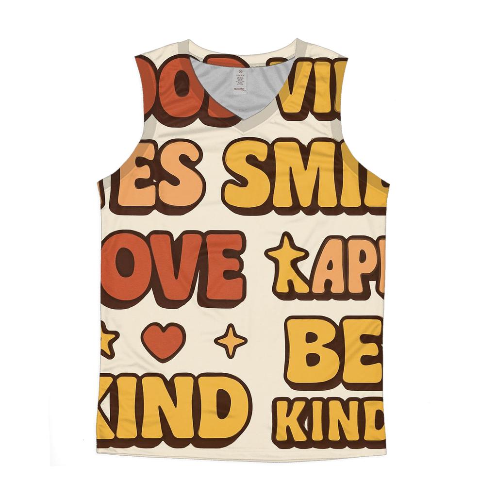 Seventies Typography Sticker Collage stylish racerback tanks