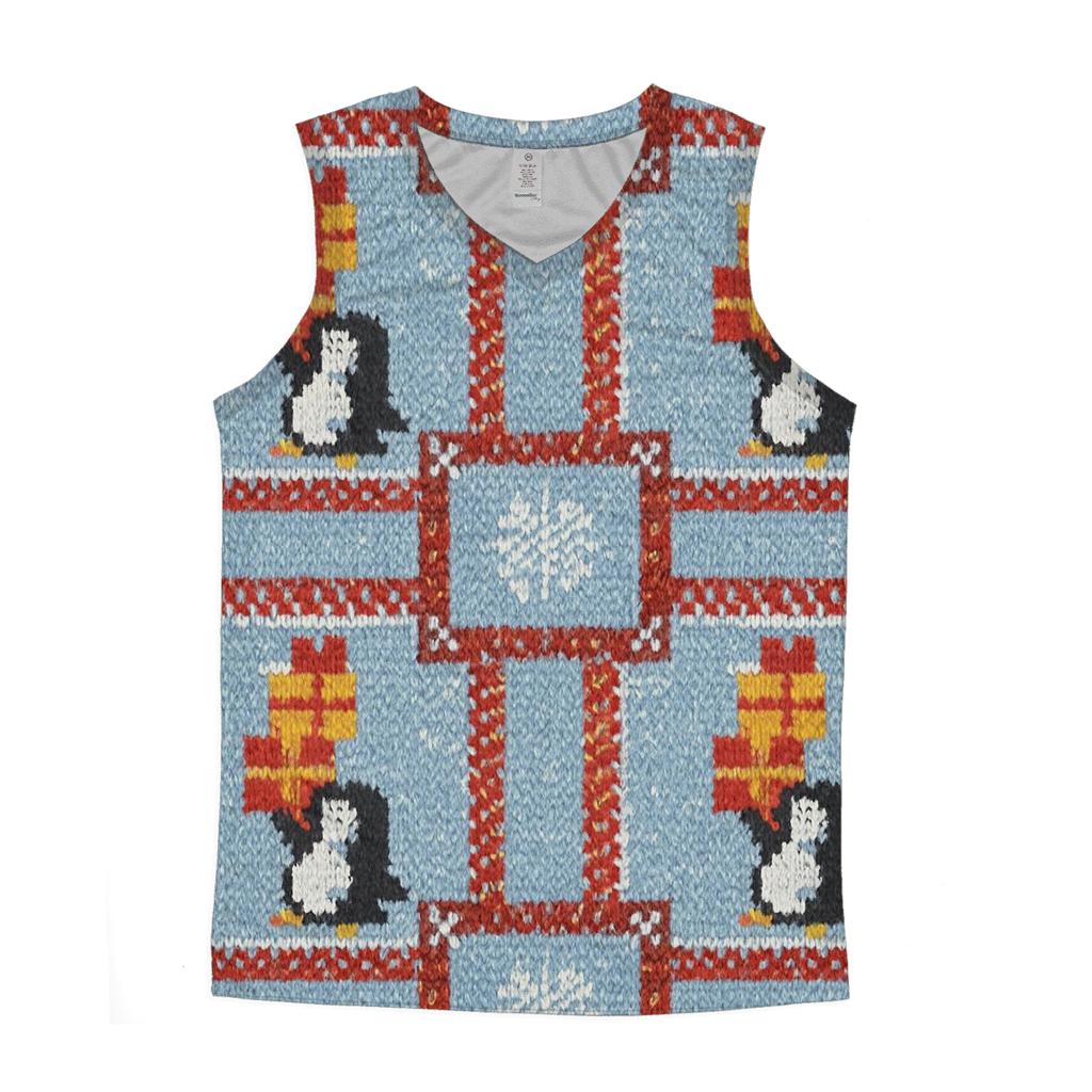 Penguin Present Stack Patchwork Design stylish racerback tanks