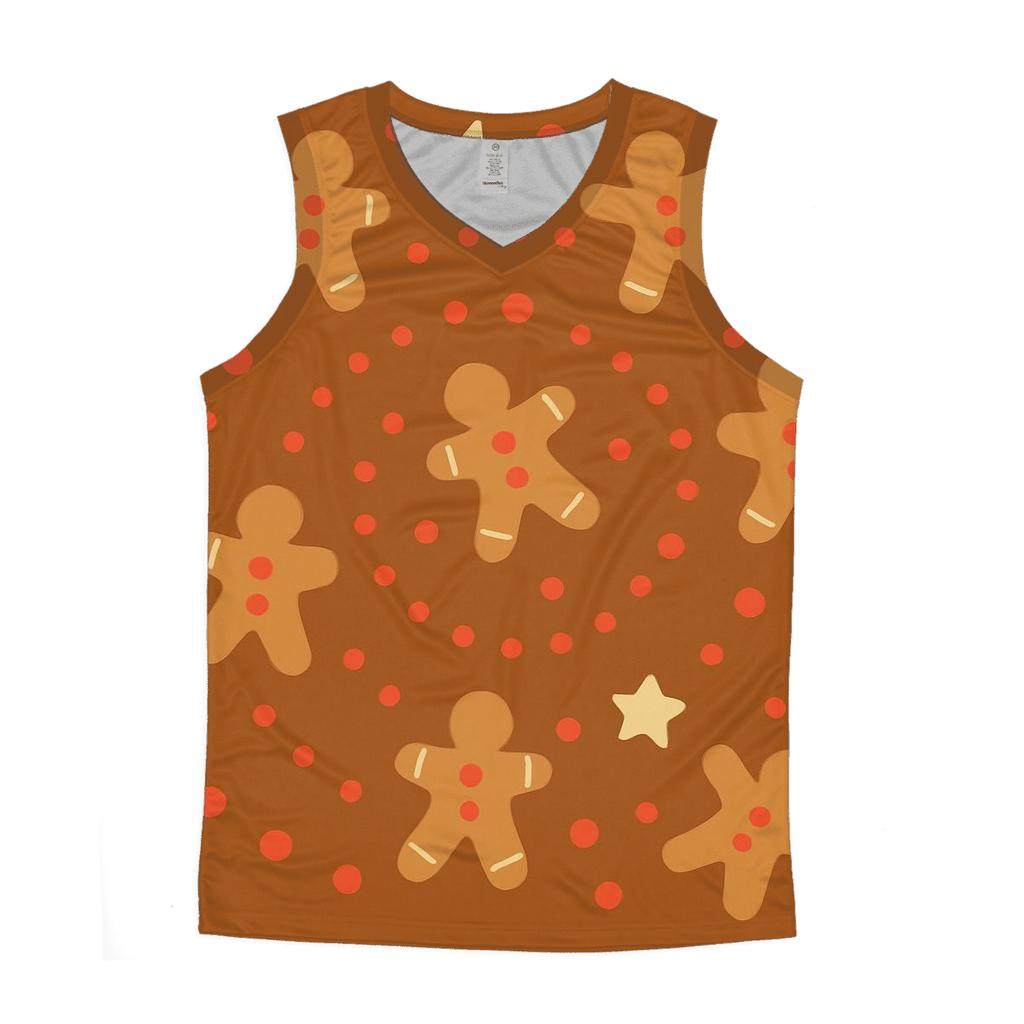 Gingerbread Galaxy Dots graphic print tank tops