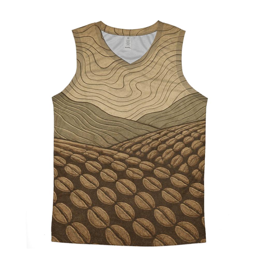 Bean Terrain Topography sports performance tank tops