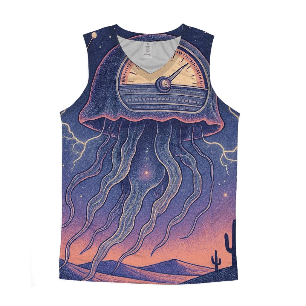 Desert Radio Jellyfish personalized athletic tanks