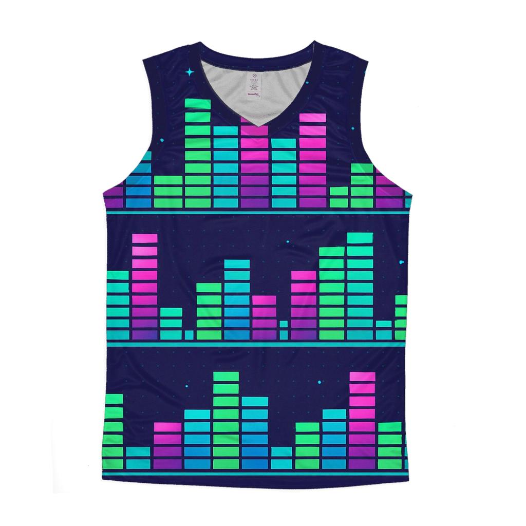 Stereo Equalizer Horizon Bars casual summer tank tops