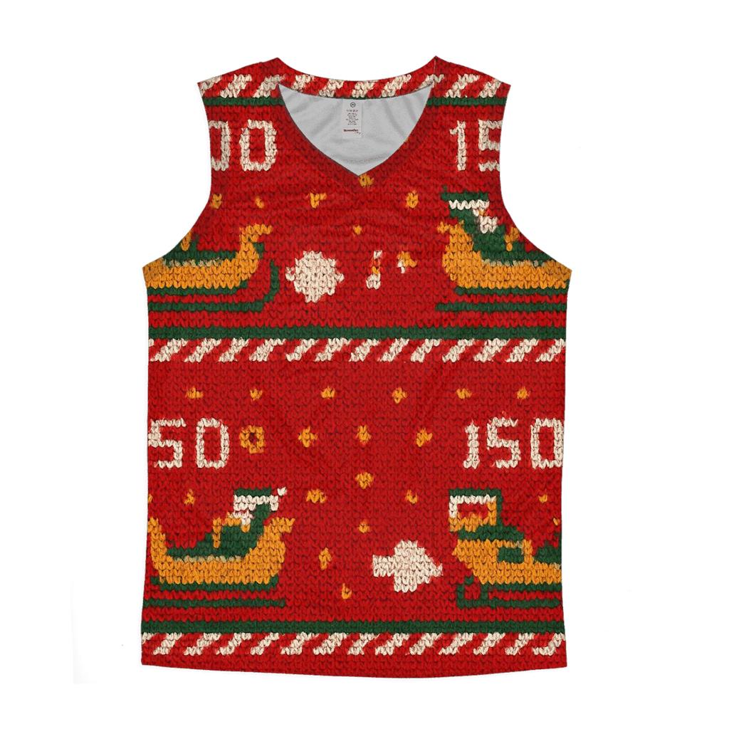 Sleigh Ride Arcade Pixel Bands Design personalized athletic tanks
