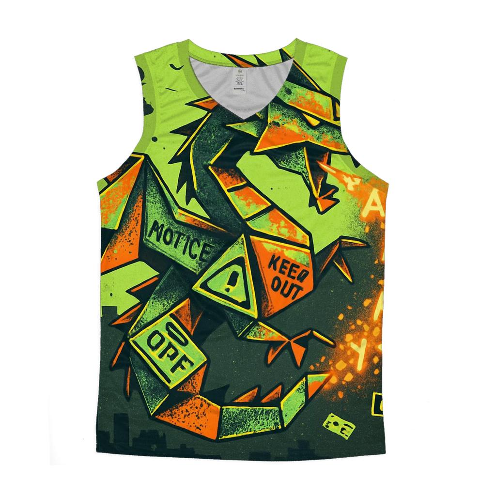 Origami Dragon Of Street Signs personalized athletic tanks