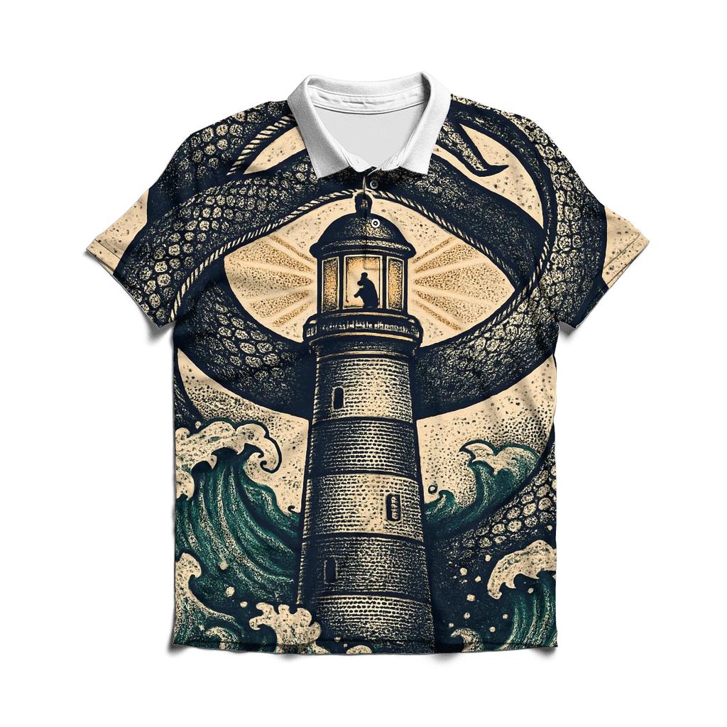 Ouroboros Lighthouse Of Tides custom polo shirts