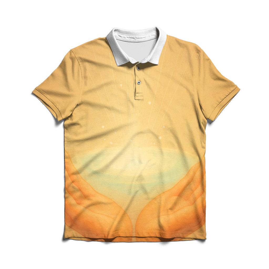 Open Hands Light Basin branded logo polo shirts