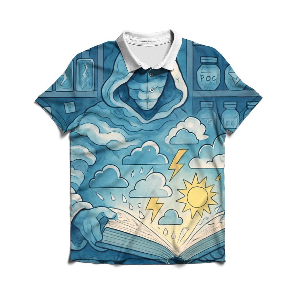 The Library Of Lost Weather casual sports polo shirts