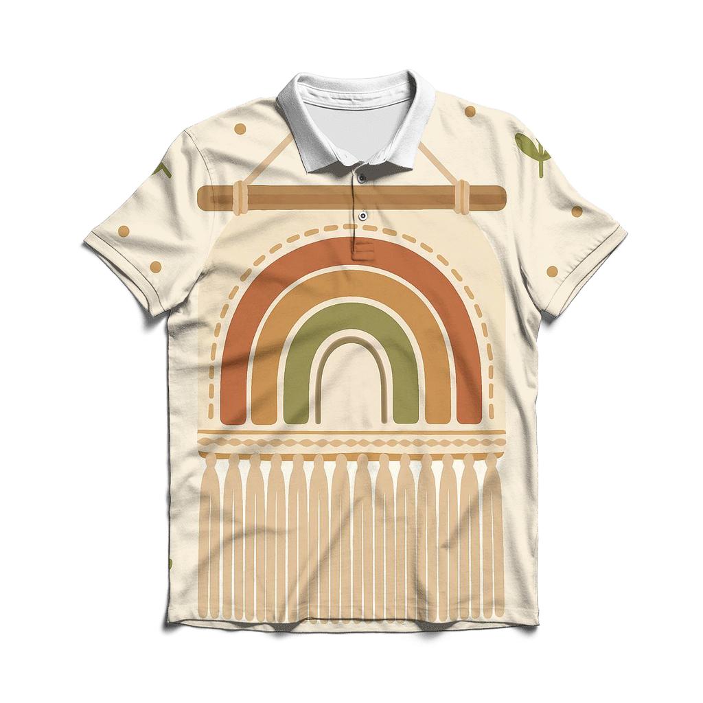 Macrame Rainbow Wall Hanging embroidered polo tops