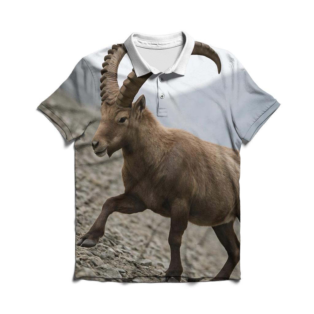 High Scree Surefooted Ibex embroidered polo tops