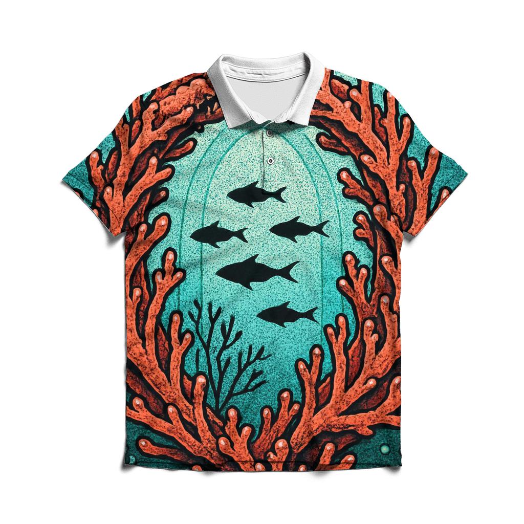 Ouroboros Coral Cathedral casual sports polo shirts