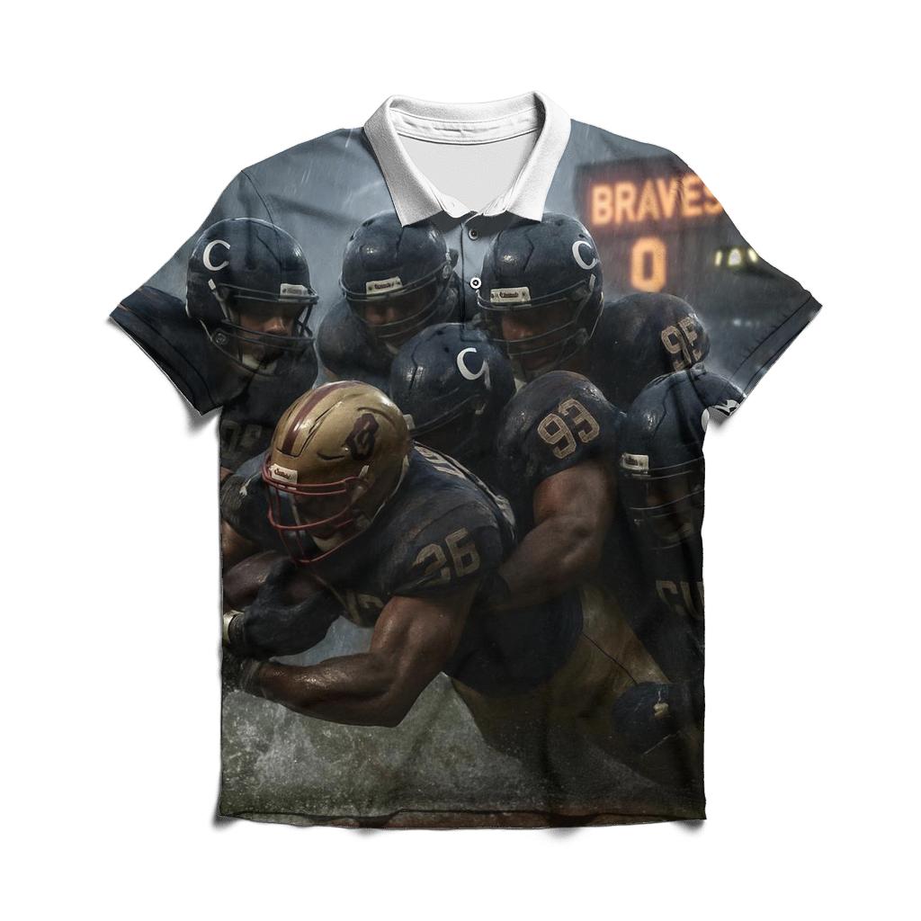 Rainstorm Goal Line Stand custom polo shirts