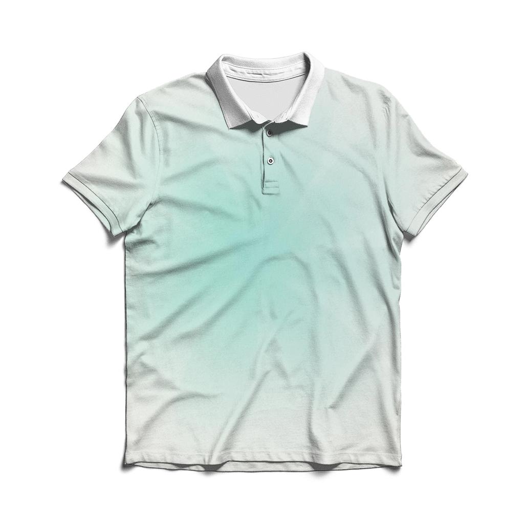 Arctic Mint Bloom premium cotton polo shirts
