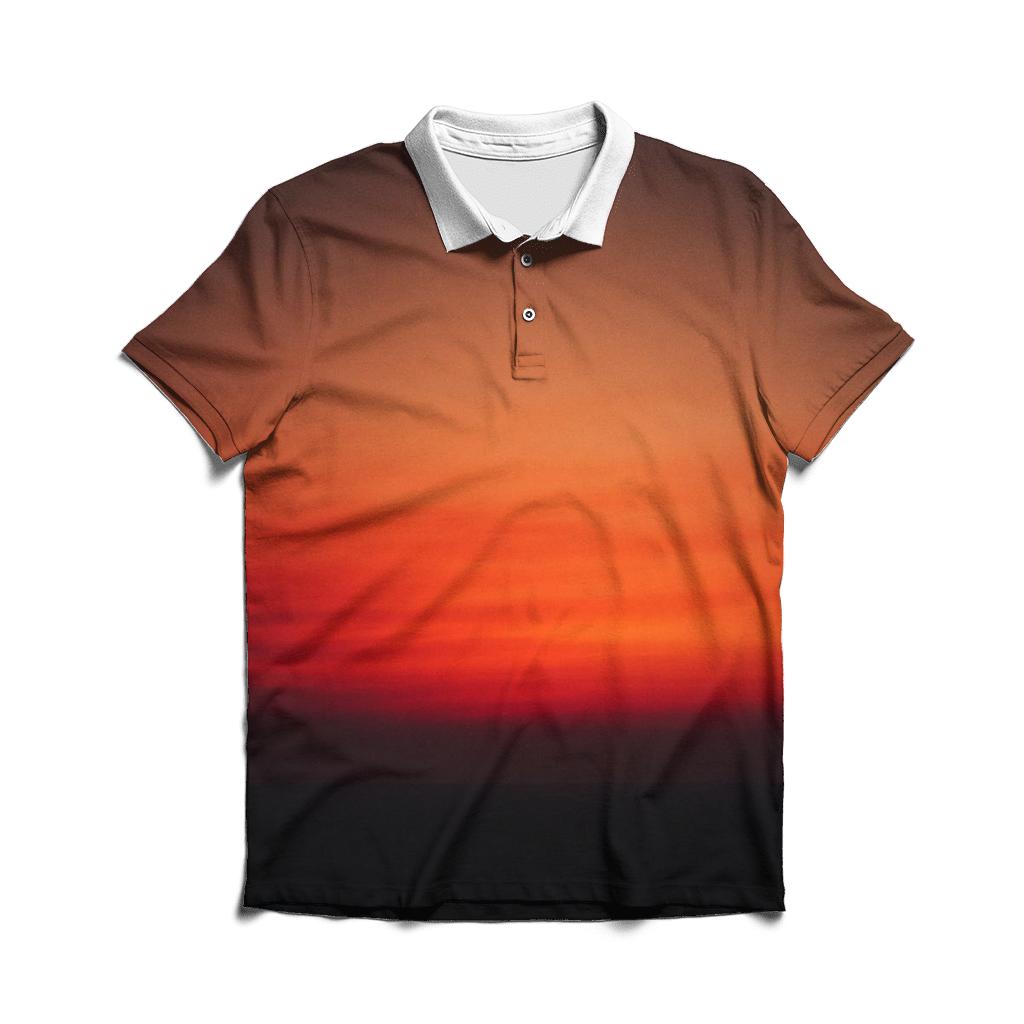 Solar Ember Horizon custom polo shirts