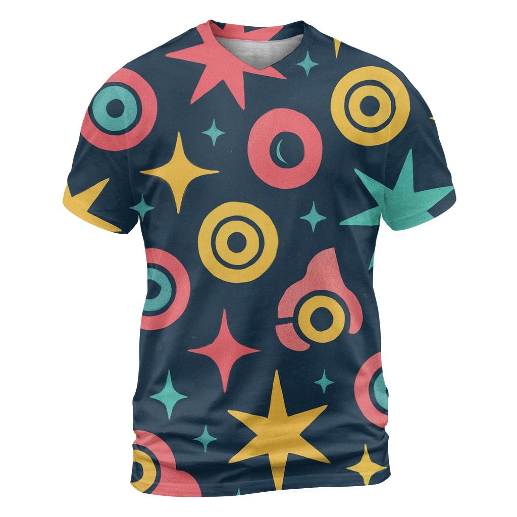 Roller Rink Starburst Pattern statement graphic shirts