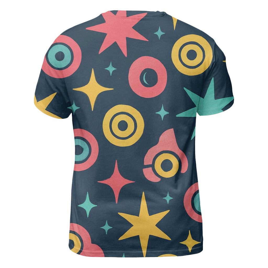 Roller Rink Starburst Pattern statement graphic shirts