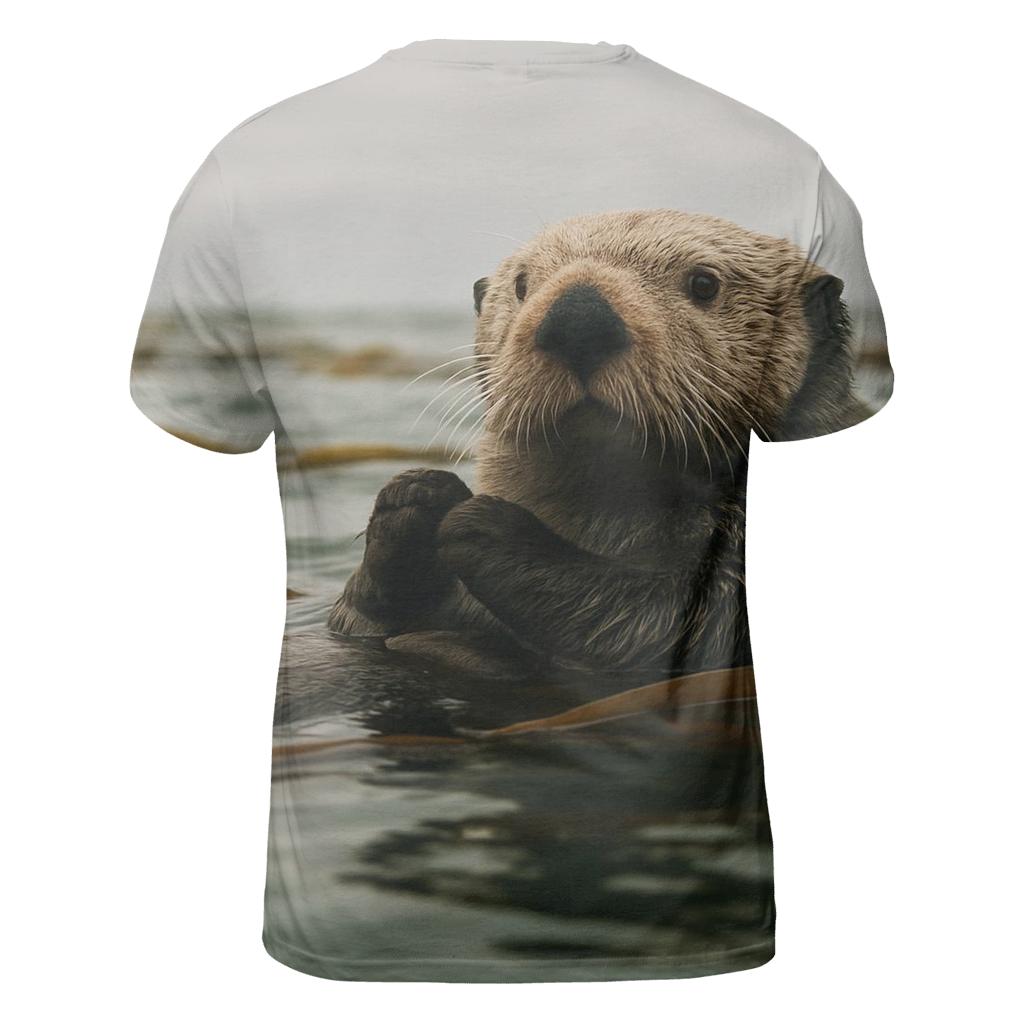 Tidepool Quiet Sea Otter vibrant all-over design tees