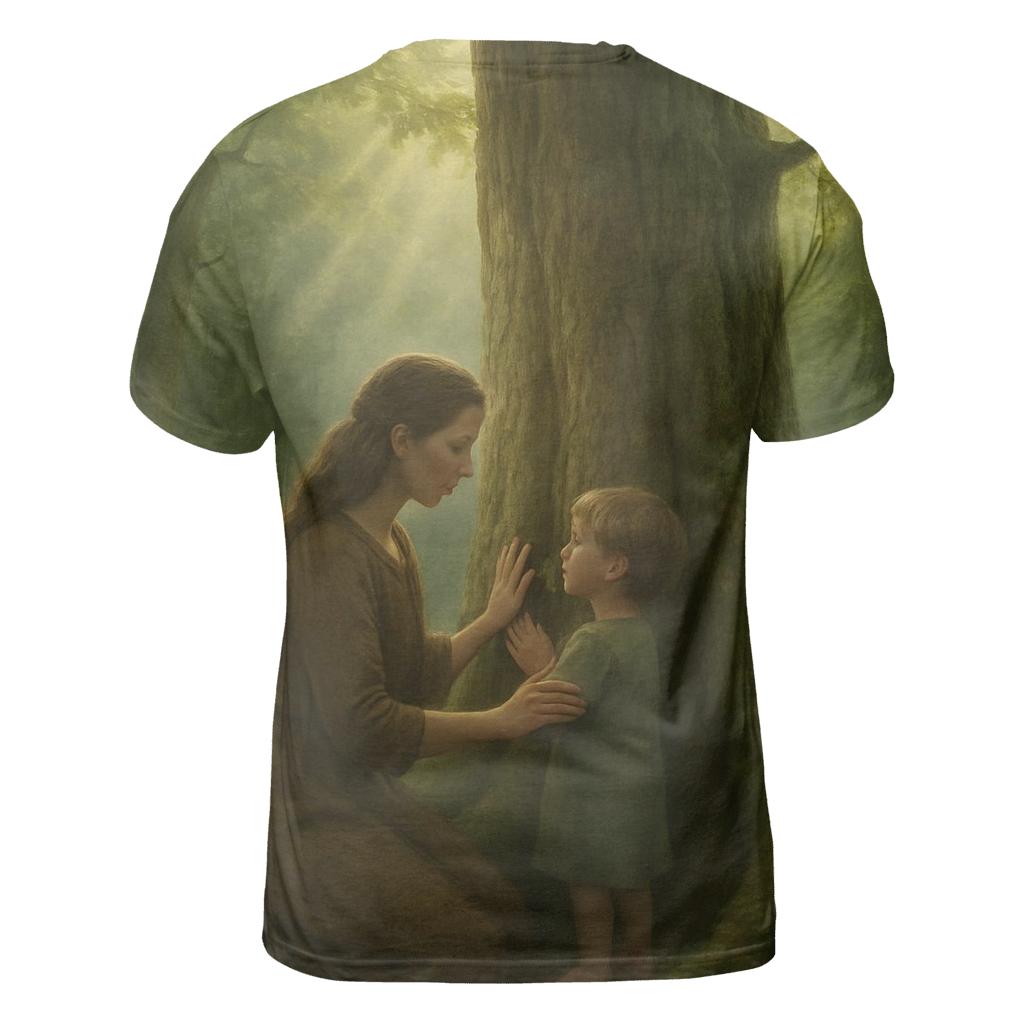 The Rooted Promise A Mother Who Holds The Family Tree Upright designer pattern shirts