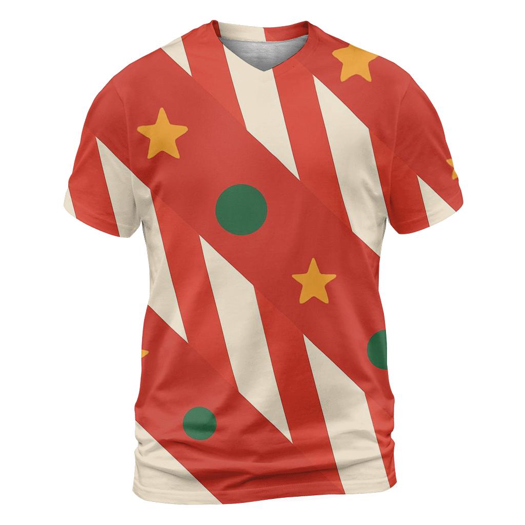 Candy Cane Comet Stripes unique graphic print tees