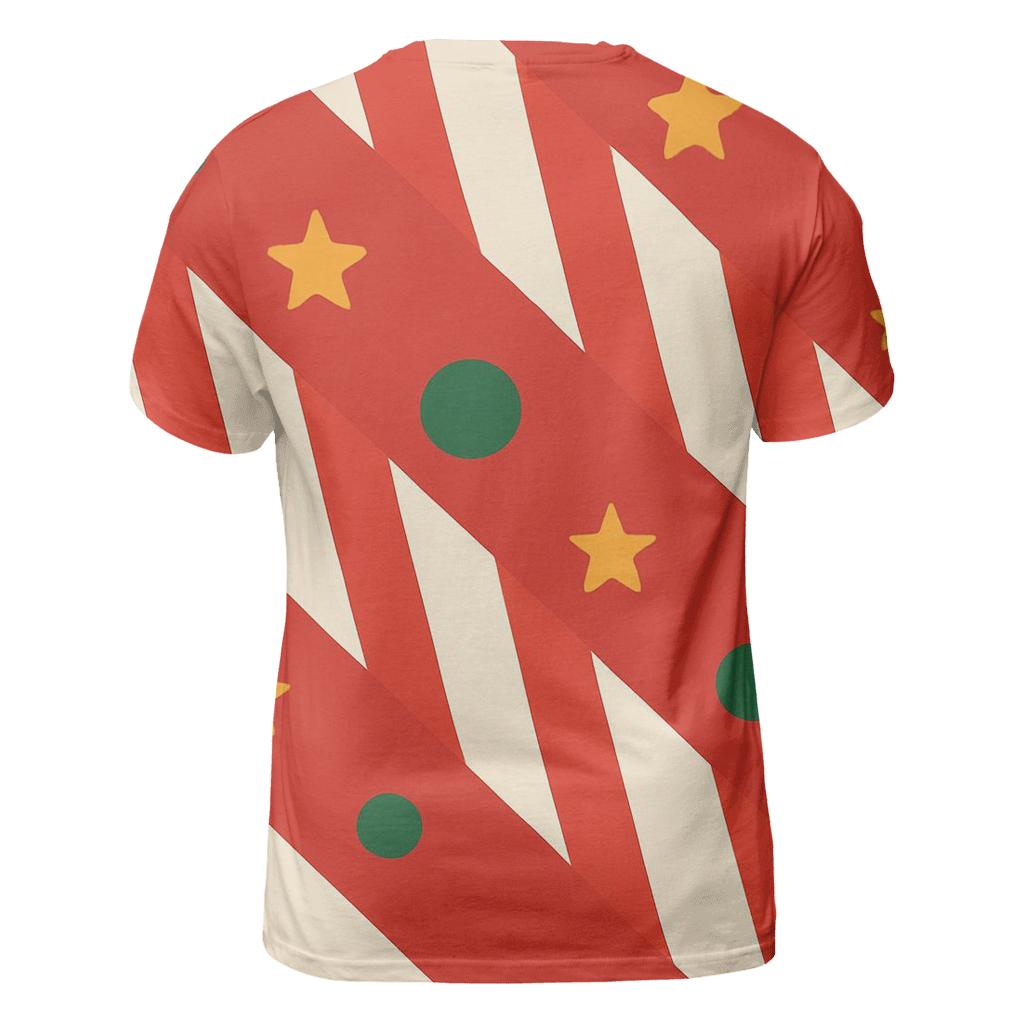 Candy Cane Comet Stripes unique graphic print tees